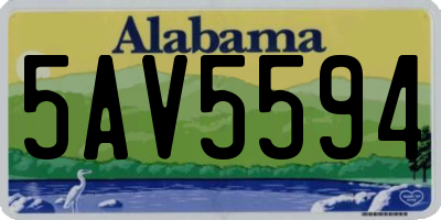 AL license plate 5AV5594