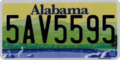 AL license plate 5AV5595