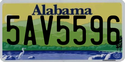 AL license plate 5AV5596