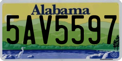 AL license plate 5AV5597
