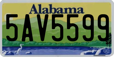 AL license plate 5AV5599