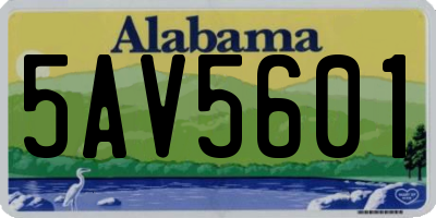 AL license plate 5AV5601
