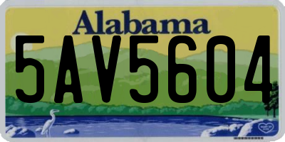 AL license plate 5AV5604