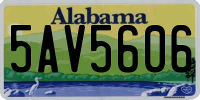 AL license plate 5AV5606
