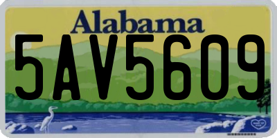 AL license plate 5AV5609