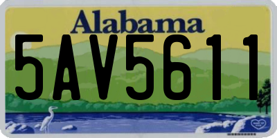 AL license plate 5AV5611