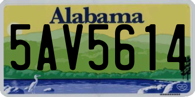 AL license plate 5AV5614