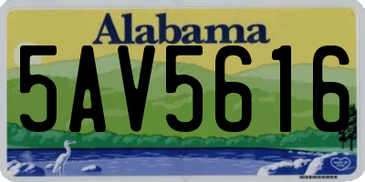 AL license plate 5AV5616