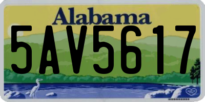 AL license plate 5AV5617