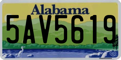 AL license plate 5AV5619