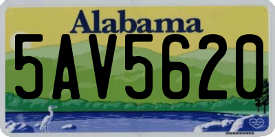 AL license plate 5AV5620
