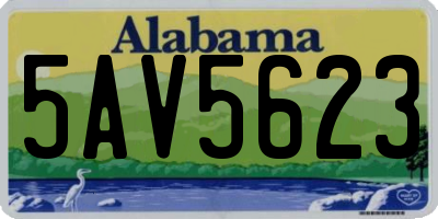 AL license plate 5AV5623