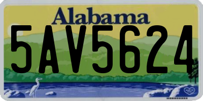 AL license plate 5AV5624