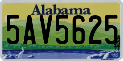 AL license plate 5AV5625
