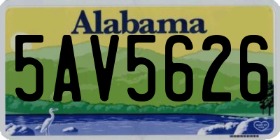 AL license plate 5AV5626