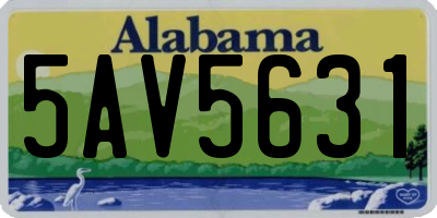 AL license plate 5AV5631