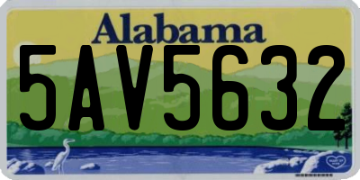 AL license plate 5AV5632