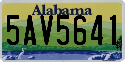 AL license plate 5AV5641