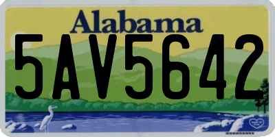 AL license plate 5AV5642