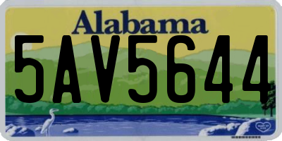AL license plate 5AV5644