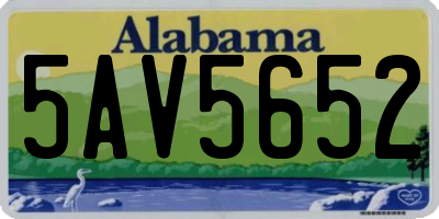 AL license plate 5AV5652