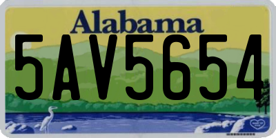 AL license plate 5AV5654