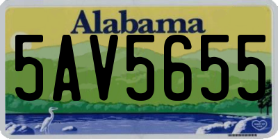 AL license plate 5AV5655