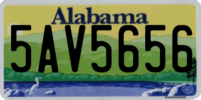 AL license plate 5AV5656