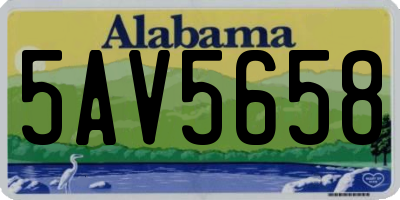 AL license plate 5AV5658