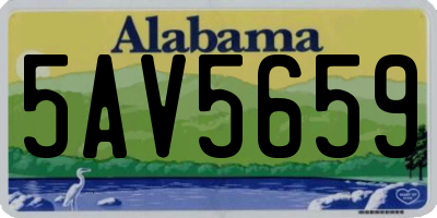 AL license plate 5AV5659