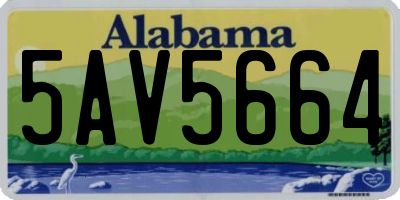 AL license plate 5AV5664