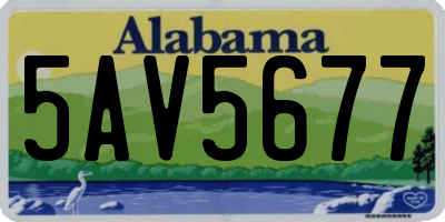 AL license plate 5AV5677