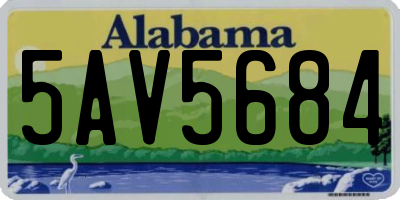 AL license plate 5AV5684