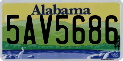 AL license plate 5AV5686