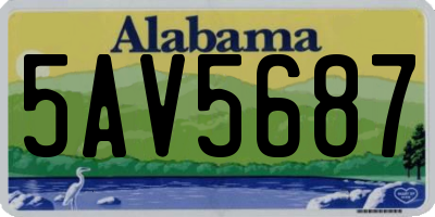AL license plate 5AV5687