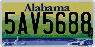 AL license plate 5AV5688