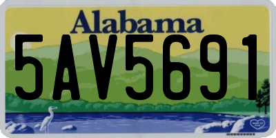 AL license plate 5AV5691
