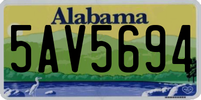 AL license plate 5AV5694
