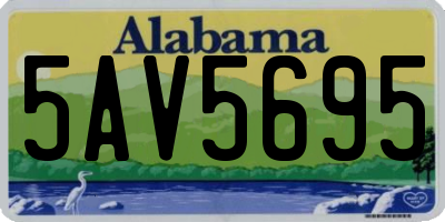 AL license plate 5AV5695