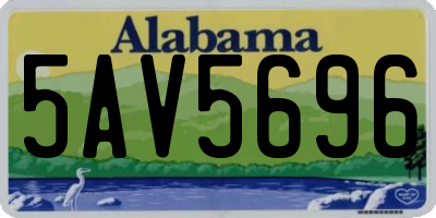 AL license plate 5AV5696