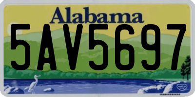 AL license plate 5AV5697