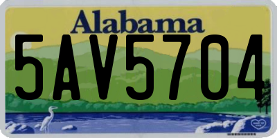 AL license plate 5AV5704