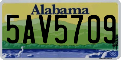AL license plate 5AV5709