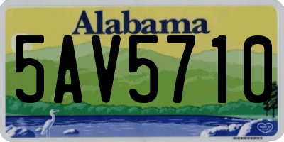 AL license plate 5AV5710