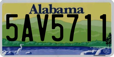 AL license plate 5AV5711