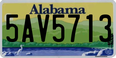 AL license plate 5AV5713