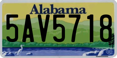 AL license plate 5AV5718