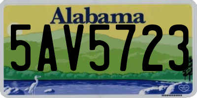 AL license plate 5AV5723