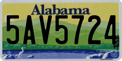 AL license plate 5AV5724