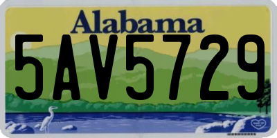AL license plate 5AV5729
